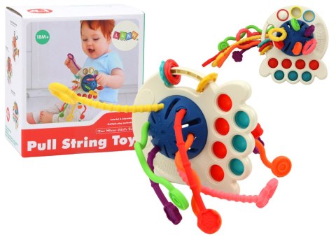 Zabawka Sensoryczna Ośmiornica Gryzak Dla Niemowląt Kolorowa LEAN TOYS