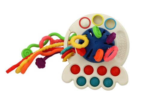 Zabawka Sensoryczna Ośmiornica Gryzak Dla Niemowląt Kolorowa LEAN TOYS