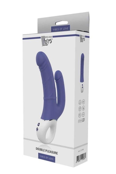 Podwójny wibrator silikonowy Vibes of Love Double Pleasure USB 23.5 cm