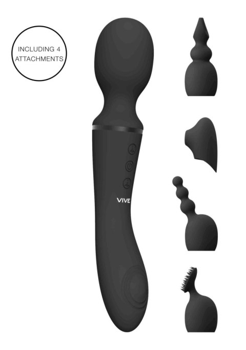 Stymulator łechtaczki Vive Nami czarny silikonowy USB