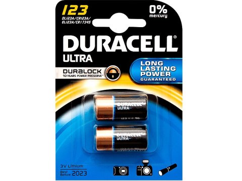 8702# Bateria litowa 3v`cr123 duracell blister 2szt. Blow
