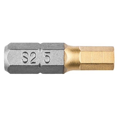 Końcówki wkrętakowe HEX5.0 x 25 mm, 2 szt. GRAPHITE