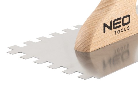 Paca z zębami 380 x 128 mm, ząb 10 x 10 x 10 mm, uchwyt drewniany NEO TOOLS