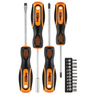 Wkrętaki i końcówki wkrętakowe, zestaw 14 szt. NEO TOOLS
