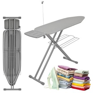 Large ironing board, heat reflect, adjustable stable shelf, 122x38cm KINGHoff