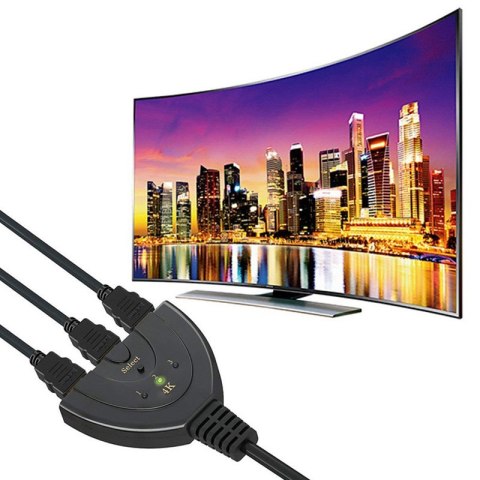 Switch przełącznik hdmi 3w1 full hd 4k rozdzielacz -e385 RTO