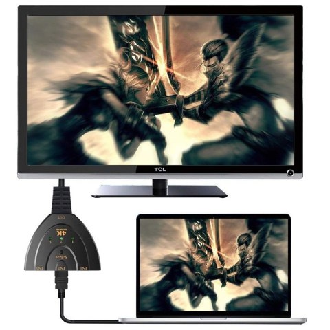 Switch przełącznik hdmi 3w1 full hd 4k rozdzielacz -e385 RTO