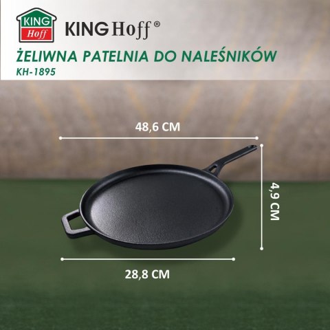 Żeliwna patelnia do naleśników, śr.29cm, kinghoff, kh-1895 KINGHoff