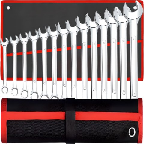 Zestaw kluczy płasko-oczkowych / combination spanner set RTO
