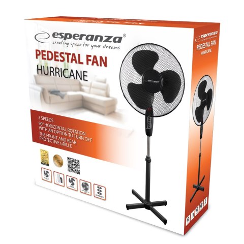 EHF001KK Esperanza wentylator 16'' stojący hurricane czarny Esperanza
