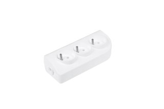 Gniazdo przedłużacza x 3 z uziemieniem białe GN-30 ELGOTECH