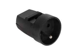 Gniazdo z uziemieniem czarne G-10-2 ELGOTECH