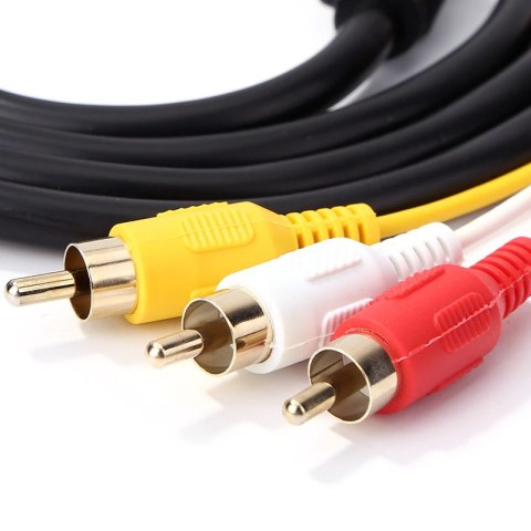 Kabel kabel adapter przejściówka przewód 3x rca cinch hdmi 2.0 audio video 1,5m -e383 RTO