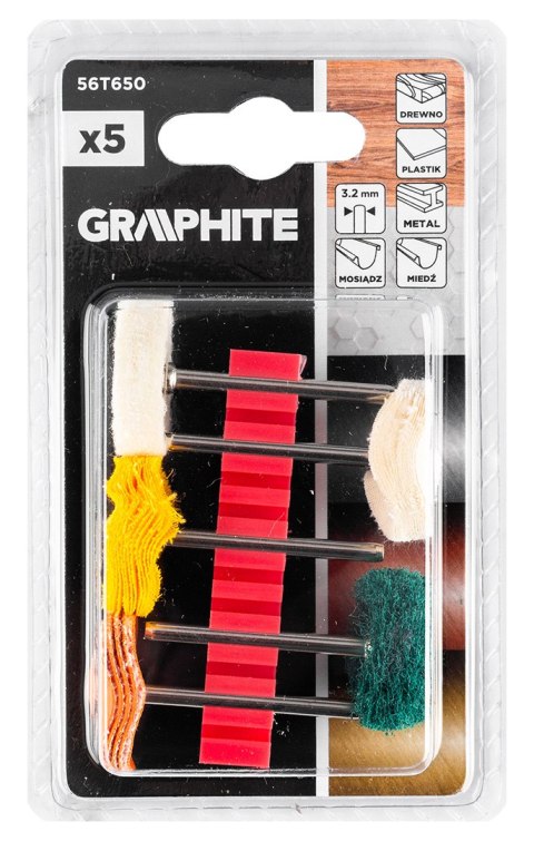 Zestaw akcesoriów do miniszlifierki, 5 szt. GRAPHITE