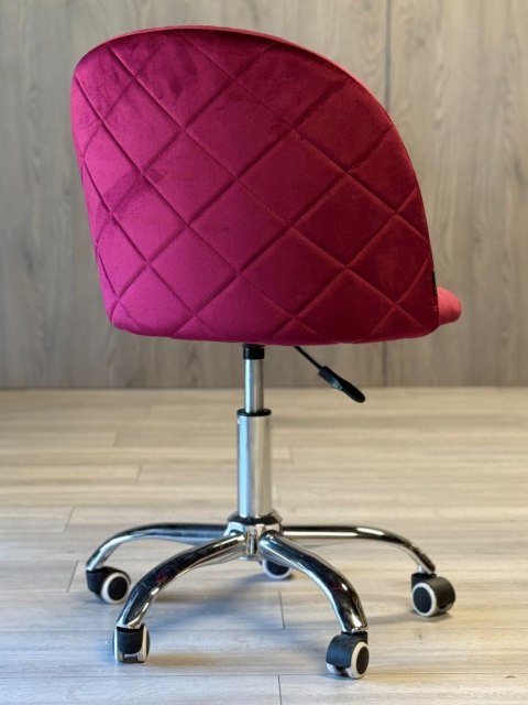 Lugano Krzesło obrotowe GLORIA OFFICE WINE VELVET