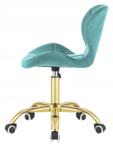Lugano Krzesło obrotowe VASTO OFFICE VELVET LIGHT BLUE GOLD