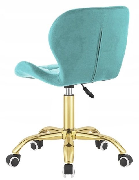 Lugano Krzesło obrotowe VASTO OFFICE VELVET LIGHT BLUE GOLD