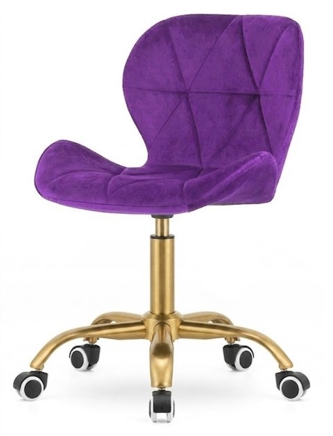 Lugano Krzesło obrotowe VASTO OFFICE VELVET PURPLE GOLD