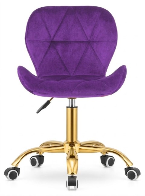 Lugano Krzesło obrotowe VASTO OFFICE VELVET PURPLE GOLD
