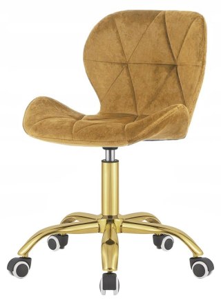 Lugano Krzesło obrotowe VASTO OFFICE VELVET SAND GOLD