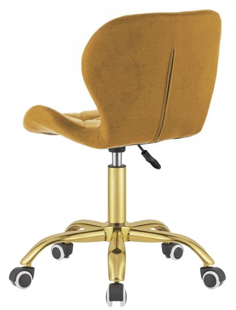 Lugano Krzesło obrotowe VASTO OFFICE VELVET SAND GOLD