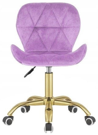 Lugano Krzesło obrotowe VASTO OFFICE VELVET VIOLET GOLD