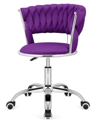 Lugano Krzesło obrotowe warkocz TRECCIA OFFICE PURPLE VELVET