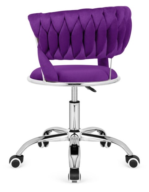 Lugano Krzesło obrotowe warkocz TRECCIA OFFICE PURPLE VELVET