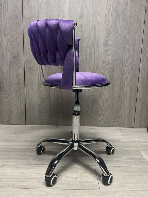 Lugano Krzesło obrotowe warkocz TRECCIA OFFICE PURPLE VELVET