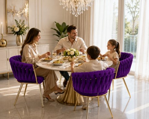 Lugano Krzesło plecione Lugano fotel TRECCIA PURPLE VELVET GOLD