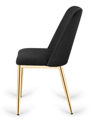 Lugano Krzesło tapicerowane GOTI BLACK VELVET GOLD