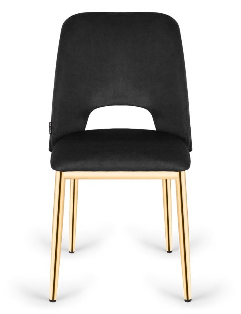 Lugano Krzesło tapicerowane GOTI BLACK VELVET GOLD
