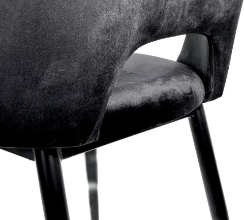 Lugano Krzesło tapicerowane GOTI BLACK VELVET GOLD