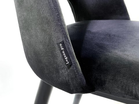 Lugano Krzesło tapicerowane GOTI BLACK VELVET GOLD