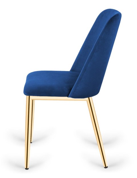 Lugano Krzesło tapicerowane GOTI BLUE VELVET GOLD