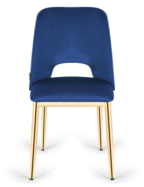 Lugano Krzesło tapicerowane GOTI BLUE VELVET GOLD