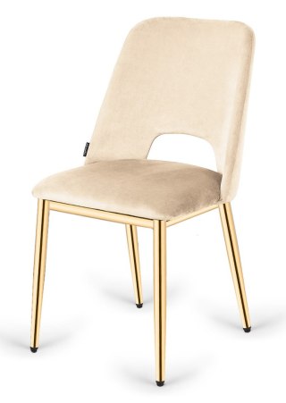 Lugano Krzesło tapicerowane GOTI CREAM VELVET GOLD