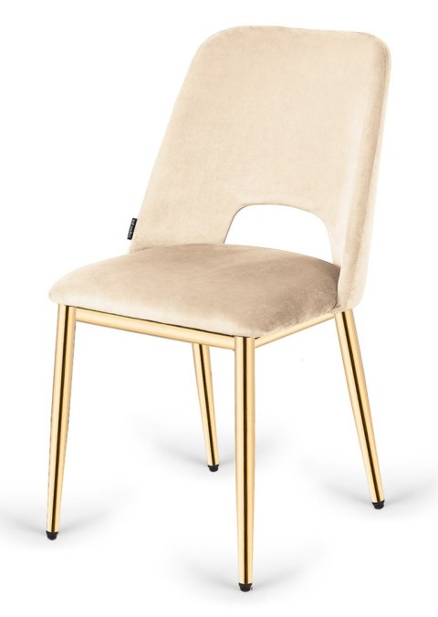 Lugano Krzesło tapicerowane GOTI CREAM VELVET GOLD