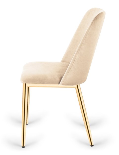 Lugano Krzesło tapicerowane GOTI CREAM VELVET GOLD