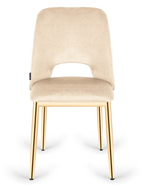Lugano Krzesło tapicerowane GOTI CREAM VELVET GOLD