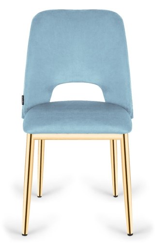 Lugano Krzesło tapicerowane GOTI LIGHT BLUE VELVET GOLD