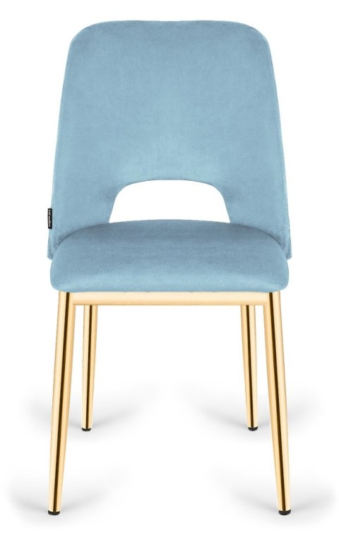 Lugano Krzesło tapicerowane GOTI LIGHT BLUE VELVET GOLD