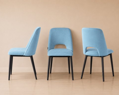 Lugano Krzesło tapicerowane GOTI LIGHT BLUE VELVET