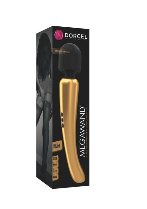 Masażer wibracyjny Dorcel Megawand złoty USB 29 cm