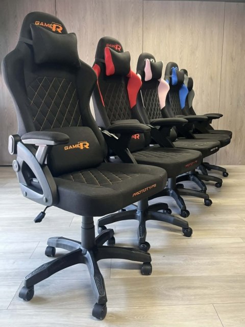 Prototype Fotel obrotowy gamingowy DESMO XL BLACK FABRIC