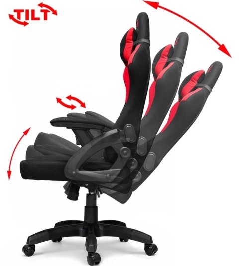 Prototype Fotel obrotowy gamingowy DESMO XL RED FABRIC