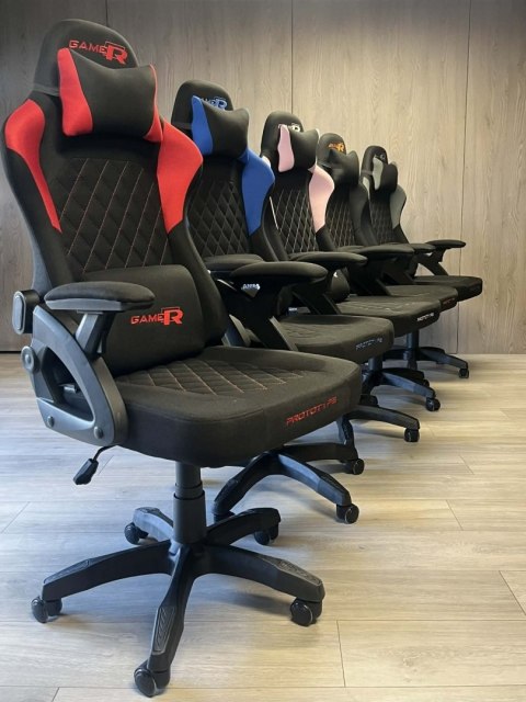 Prototype Fotel obrotowy gamingowy DESMO XL RED FABRIC