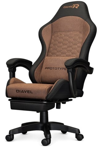Prototype Fotel obrotowy gamingowy DIAVEL PRO FABRIC BROWN XL