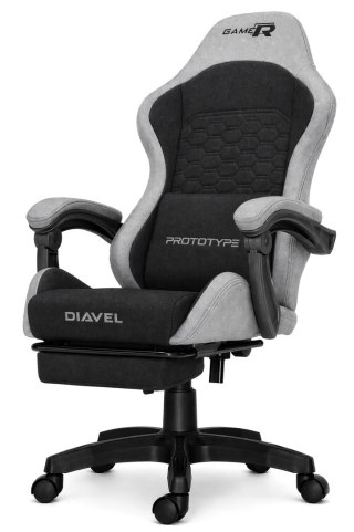 Prototype Fotel obrotowy gamingowy DIAVEL PRO FABRIC FULL GREY XL