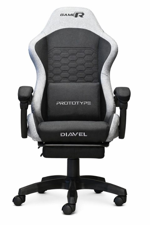 Prototype Fotel obrotowy gamingowy DIAVEL PRO FABRIC FULL GREY XL